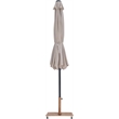 Meridian Furniture Fiji Beige Polyester Patio Umbrella with Base Set