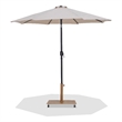 Meridian Furniture Fiji Beige Polyester Patio Umbrella with Base Set