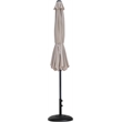 Meridian Furniture Fiji Beige Polyester Patio Umbrella with Base Set
