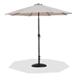 Meridian Furniture Fiji Beige Polyester Patio Umbrella with Base Set