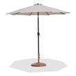 Meridian Furniture Fiji Beige Polyester Patio Umbrella with Base Set