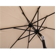 Meridian Furniture Fiji Beige Polyester Patio Umbrella with Base Set