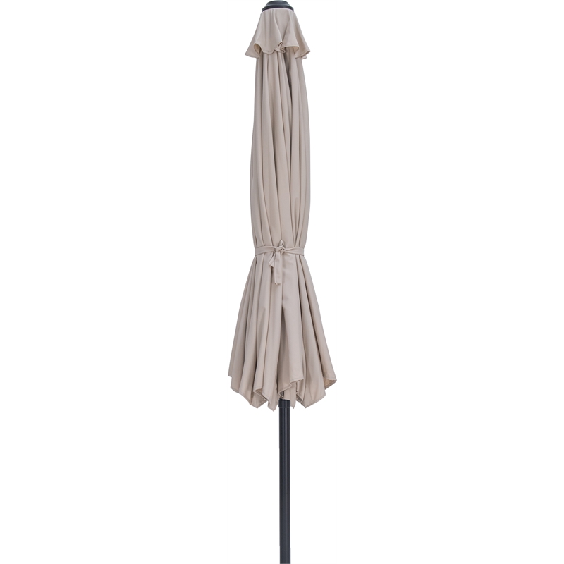 Meridian Furniture Fiji Beige Polyester Patio Umbrella