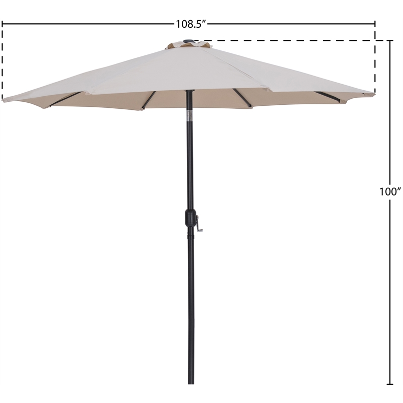 Meridian Furniture Fiji Beige Polyester Patio Umbrella