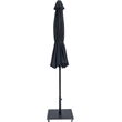 Meridian Furniture Fiji Black Polyester Patio Umbrella with Base Set
