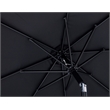 Meridian Furniture Fiji Black Polyester Patio Umbrella with Base Set