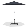 Meridian Furniture Fiji Black Polyester Patio Umbrella with Base Set