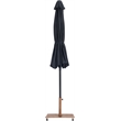 Meridian Furniture Fiji Black Polyester Patio Umbrella with Base Set