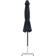 Meridian Furniture Fiji Black Polyester Patio Umbrella with Base Set
