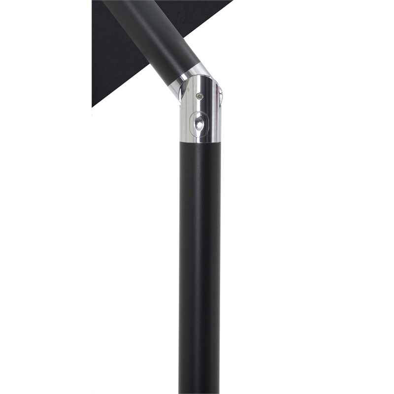 Meridian Furniture Fiji Black Polyester Patio Umbrella with Base Set