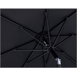 Meridian Furniture Fiji Black Polyester Patio Umbrella with Base Set
