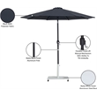 Meridian Furniture Fiji Black Polyester Patio Umbrella with Base Set