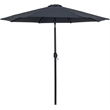 Meridian Furniture Fiji Black Polyester Patio Umbrella with Base Set