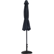 Meridian Furniture Fiji Black Polyester Patio Umbrella with Base Set