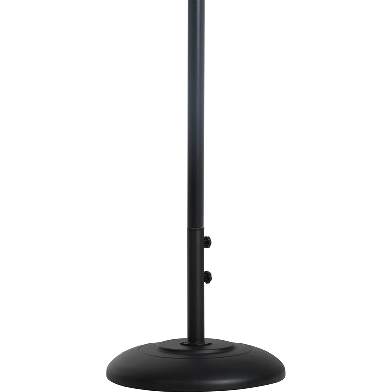 Meridian Furniture Fiji Black Polyester Patio Umbrella with Base Set