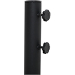 Meridian Furniture Fiji Black Polyester Patio Umbrella with Base Set