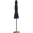 Meridian Furniture Fiji Black Polyester Patio Umbrella with Base Set