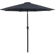 Meridian Furniture Fiji Black Polyester Patio Umbrella with Base Set