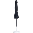 Meridian Furniture Fiji Black Polyester Patio Umbrella with Base Set