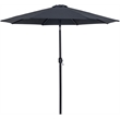 Meridian Furniture Fiji Black Polyester Patio Umbrella with Base Set