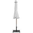 Meridian Furniture Amalfi White Polyester Patio Umbrella with Base Set