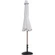 Meridian Furniture Amalfi White Polyester Patio Umbrella with Base Set