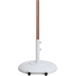 Meridian Furniture Amalfi White Polyester Patio Umbrella with Base Set