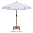 Meridian Furniture Amalfi White Polyester Patio Umbrella