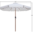 Meridian Furniture Amalfi White Polyester Patio Umbrella