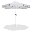 Meridian Furniture Amalfi White Polyester Patio Umbrella