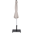 Meridian Furniture Amalfi Beige Polyester Patio Umbrella with Base Set