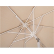 Meridian Furniture Amalfi Beige Polyester Patio Umbrella with Base Set