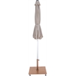 Meridian Furniture Amalfi Beige Polyester Patio Umbrella with Base Set