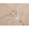 Meridian Furniture Amalfi Beige Polyester Patio Umbrella with Base Set