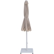 Meridian Furniture Amalfi Beige Polyester Patio Umbrella with Base Set