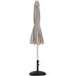 Meridian Furniture Amalfi Beige Polyester Patio Umbrella with Base Set