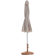 Meridian Furniture Amalfi Beige Polyester Patio Umbrella with Base Set
