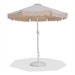 Meridian Furniture Amalfi Beige Polyester Patio Umbrella with Base Set