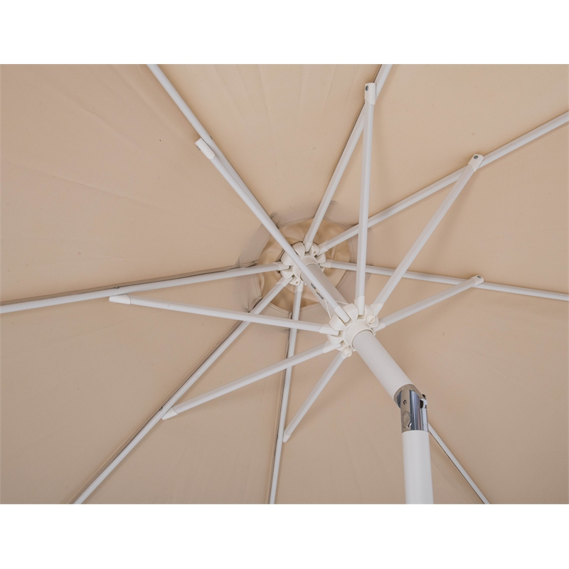 Meridian Furniture Amalfi Beige Polyester Patio Umbrella