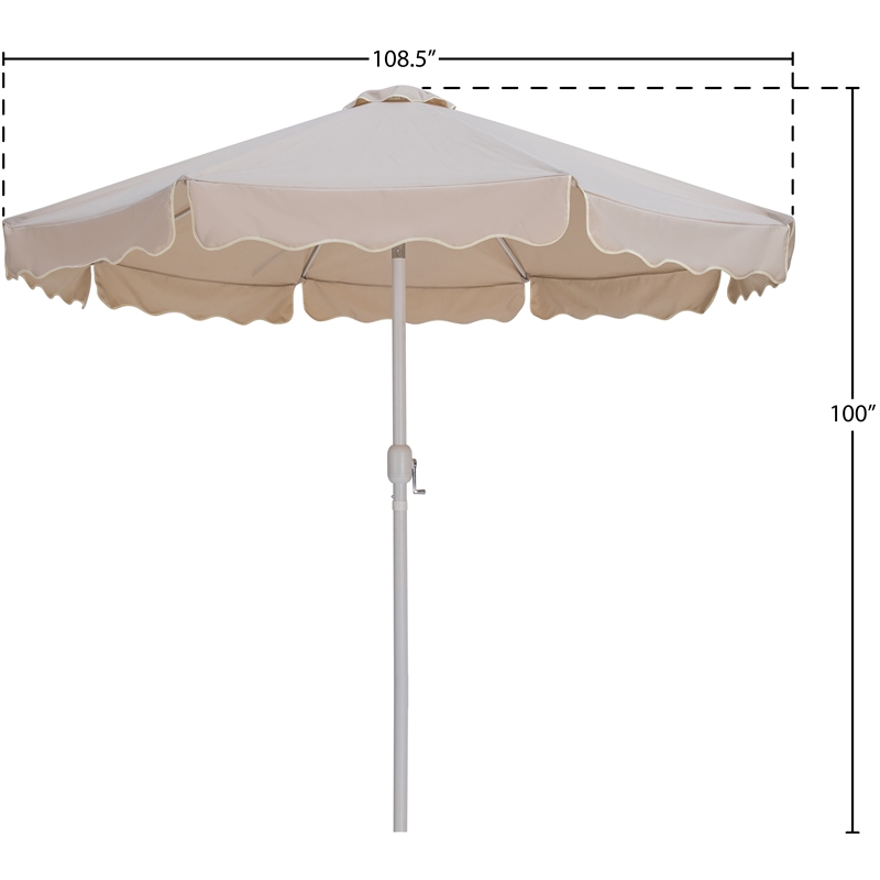 Meridian Furniture Amalfi Beige Polyester Patio Umbrella