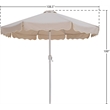 Meridian Furniture Amalfi Beige Polyester Patio Umbrella