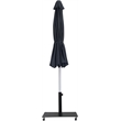 Meridian Furniture Amalfi Black Polyester Patio Umbrella with Base Set