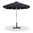 Meridian Furniture Amalfi Black Polyester Patio Umbrella with Base Set