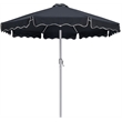 Meridian Furniture Amalfi Black Polyester Patio Umbrella with Base Set