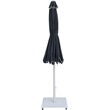 Meridian Furniture Amalfi Black Polyester Patio Umbrella with Base Set