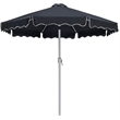 Meridian Furniture Amalfi Black Polyester Patio Umbrella with Base Set