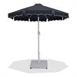 Meridian Furniture Amalfi Black Polyester Patio Umbrella with Base Set
