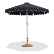 Meridian Furniture Amalfi Black Polyester Patio Umbrella with Base Set