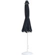 Meridian Furniture Amalfi Black Polyester Patio Umbrella with Base Set