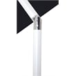 Meridian Furniture Amalfi Black Polyester Patio Umbrella with Base Set